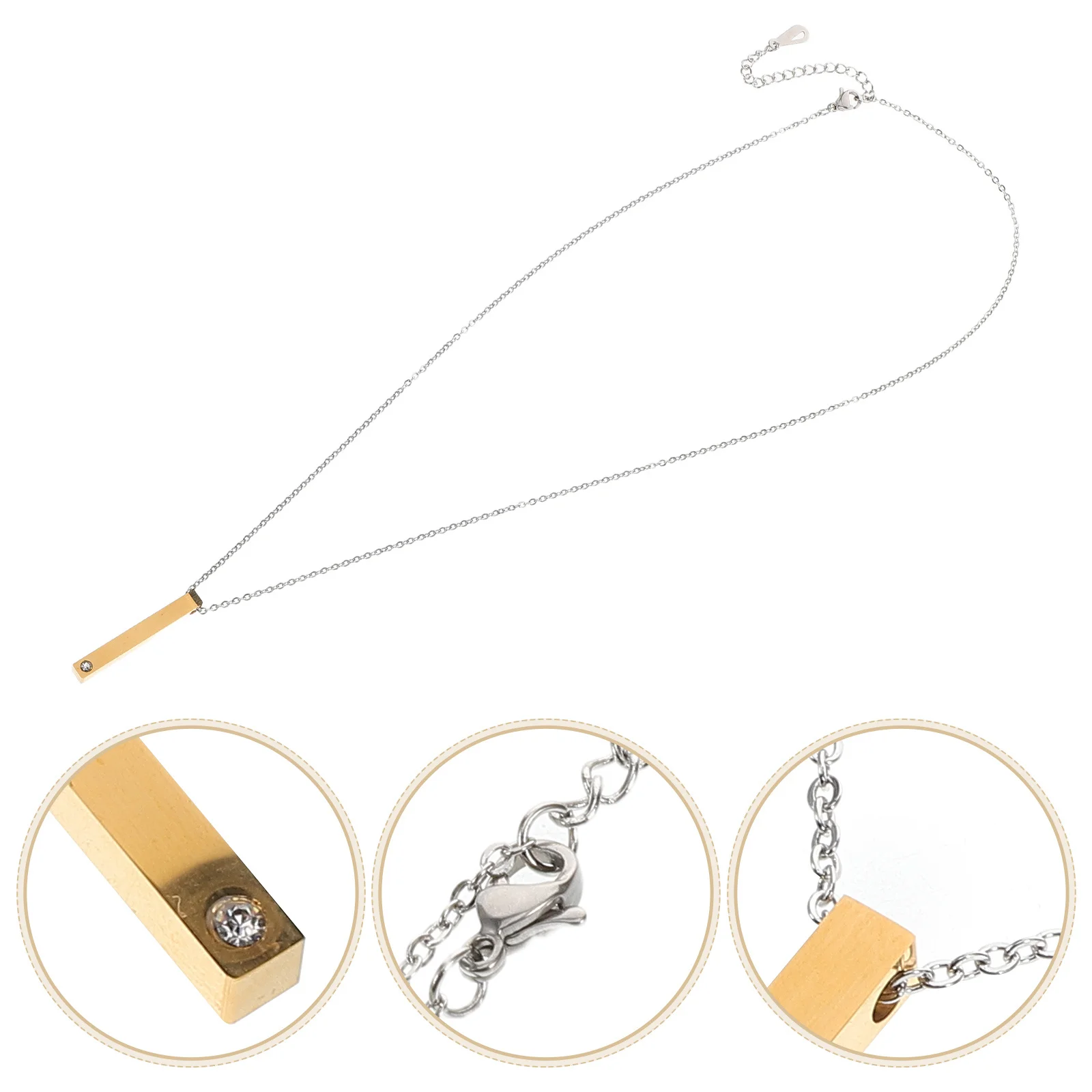 Sleek Long Bar Necklace for Women Men Stainless Steel Rhinestone Couple Pendant DIY Engraved Name Jewelry Daily Wear Present
Sleek Long Bar Necklace for Women Men Stainless Steel Rhinestone Couple Pendant DIY Engraved Name Jewelry Daily Wear Present