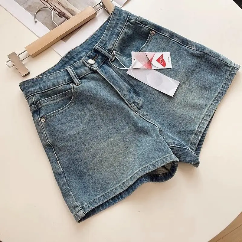 Retro Blue Denim Shorts Summer Women's High Waist Loose Versatile Dance Wide Leg Hotpants Elastic Slim A-line Short Pants
Retro Blue Denim Shorts Summer Women's High Waist Loose Versatile Dance Wide Leg Hotpants Elastic Slim A-line Short Pants