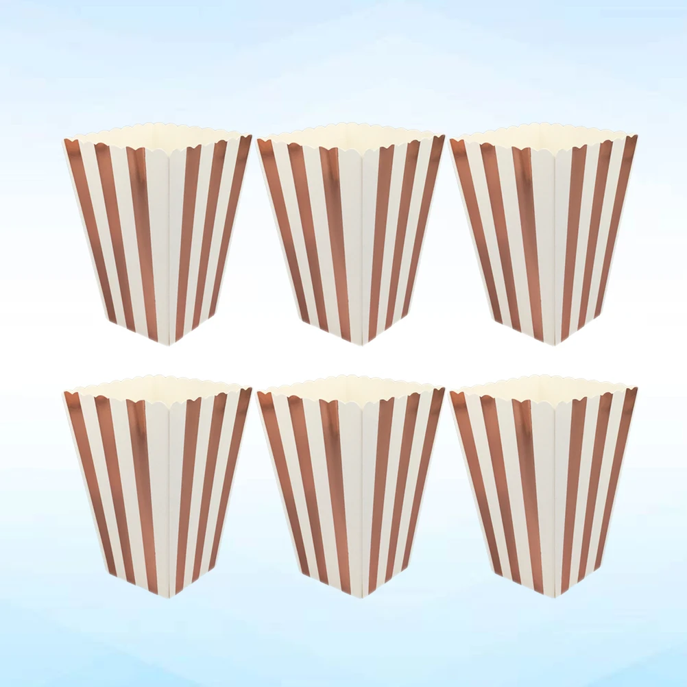 12Pcs Rose Gold Paper Popcorn Boxes Party Snack Holders Popcorn Containers Candy Bags Eco Friendly Movie Night 
12Pcs Rose Gold Paper Popcorn Boxes Party Snack Holders Popcorn Containers Candy Bags Eco Friendly Movie Night