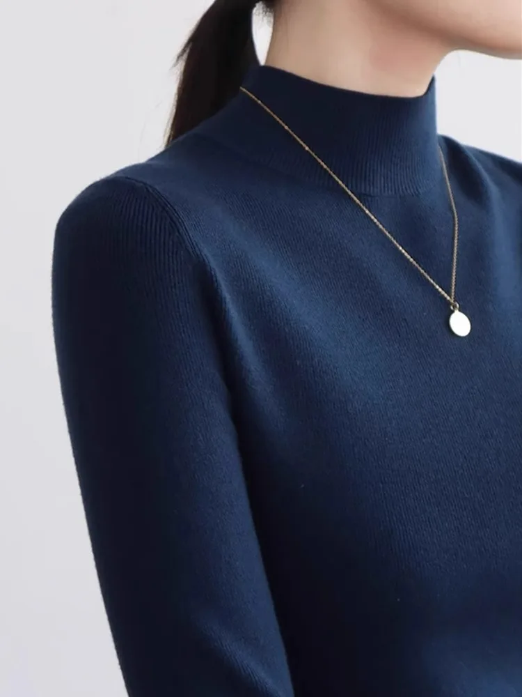 Simple Color Knitwear f High Collar Design Autumn Winter New Sle Slimming Inner Wear Long Sve Sweater Top
Simple Color Knitwear f High Collar Design Autumn Winter New Sle Slimming Inner Wear Long Sve Sweater Top