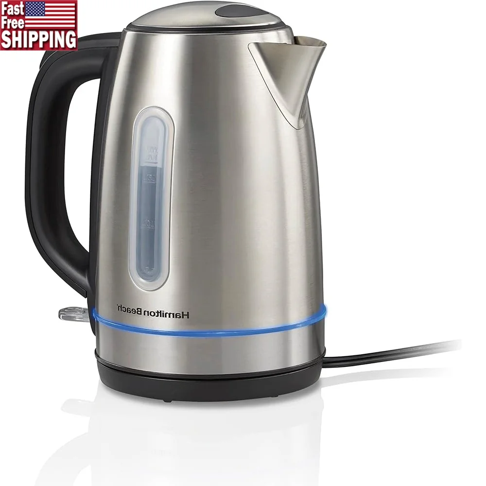 Electric Tea Kettle 1.7L Cordless Fast Boiling 1500W Automatic Shutoff Boil Dry Protection LED Water Level Indicator Stainless
Electric Tea Kettle 1.7L Cordless Fast Boiling 1500W Automatic Shutoff Boil Dry Protection LED Water Level Indicator Stainless