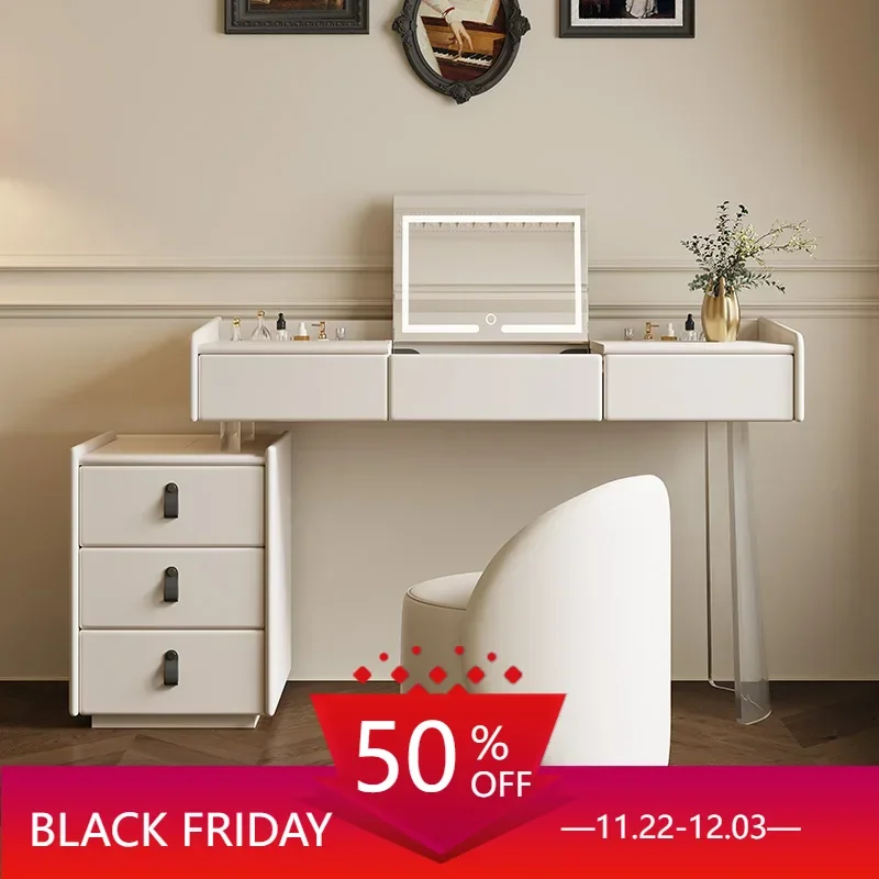 Furniture Luxury Nordic Dressing Table Makeup Modern Vanity Desk Aesthetic Room Set Shoe Cabinet Tocadores Cheap Headdresses
Furniture Luxury Nordic Dressing Table Makeup Modern Vanity Desk Aesthetic Room Set Shoe Cabinet Tocadores Cheap Headdresses