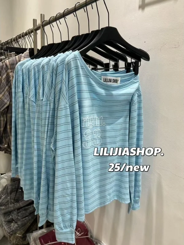 Outlet Brand Dongdaemun Versatile Striped Long Sleeve T-Shirt Women Loose Top Fashion Korean Style Printed Casual Spring Summer
Outlet Brand Dongdaemun Versatile Striped Long Sleeve T-Shirt Women Loose Top Fashion Korean Style Printed Casual Spring Summer