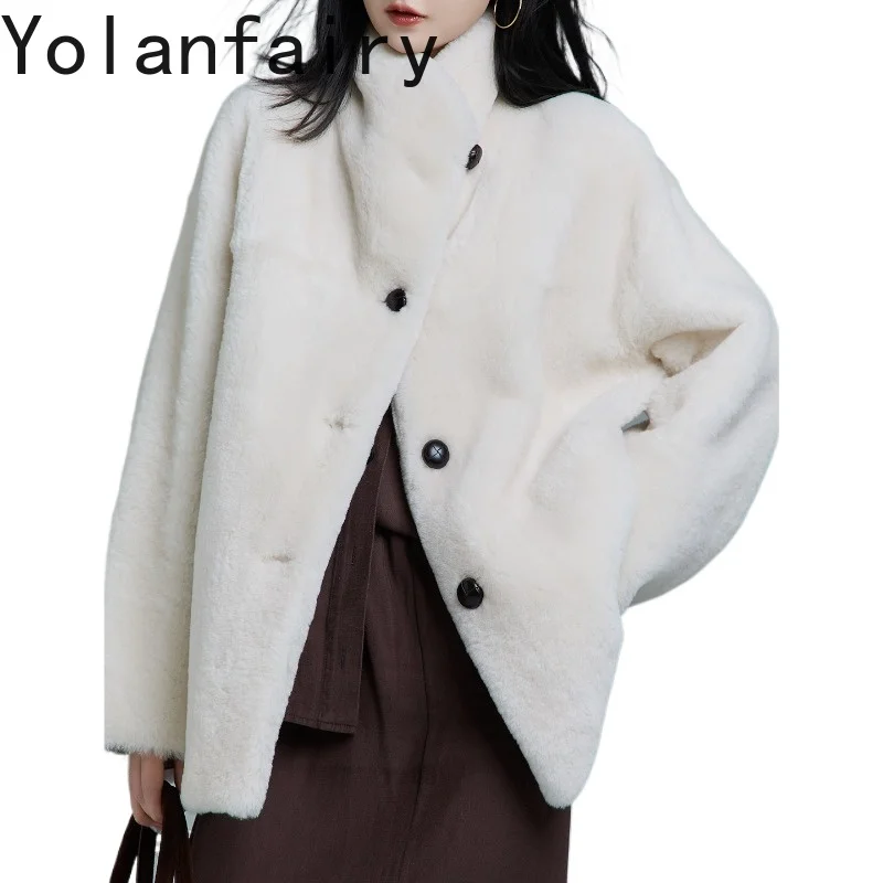 YOLANFAIRY Double-faced Fur Soft Merino Lamb Shearling Coat Women Winter Mid Length Genuine Sheep Fur Jacket Natueal Fur Coats
YOLANFAIRY Double-faced Fur Soft Merino Lamb Shearling Coat Women Winter Mid Length Genuine Sheep Fur Jacket Natueal Fur Coats