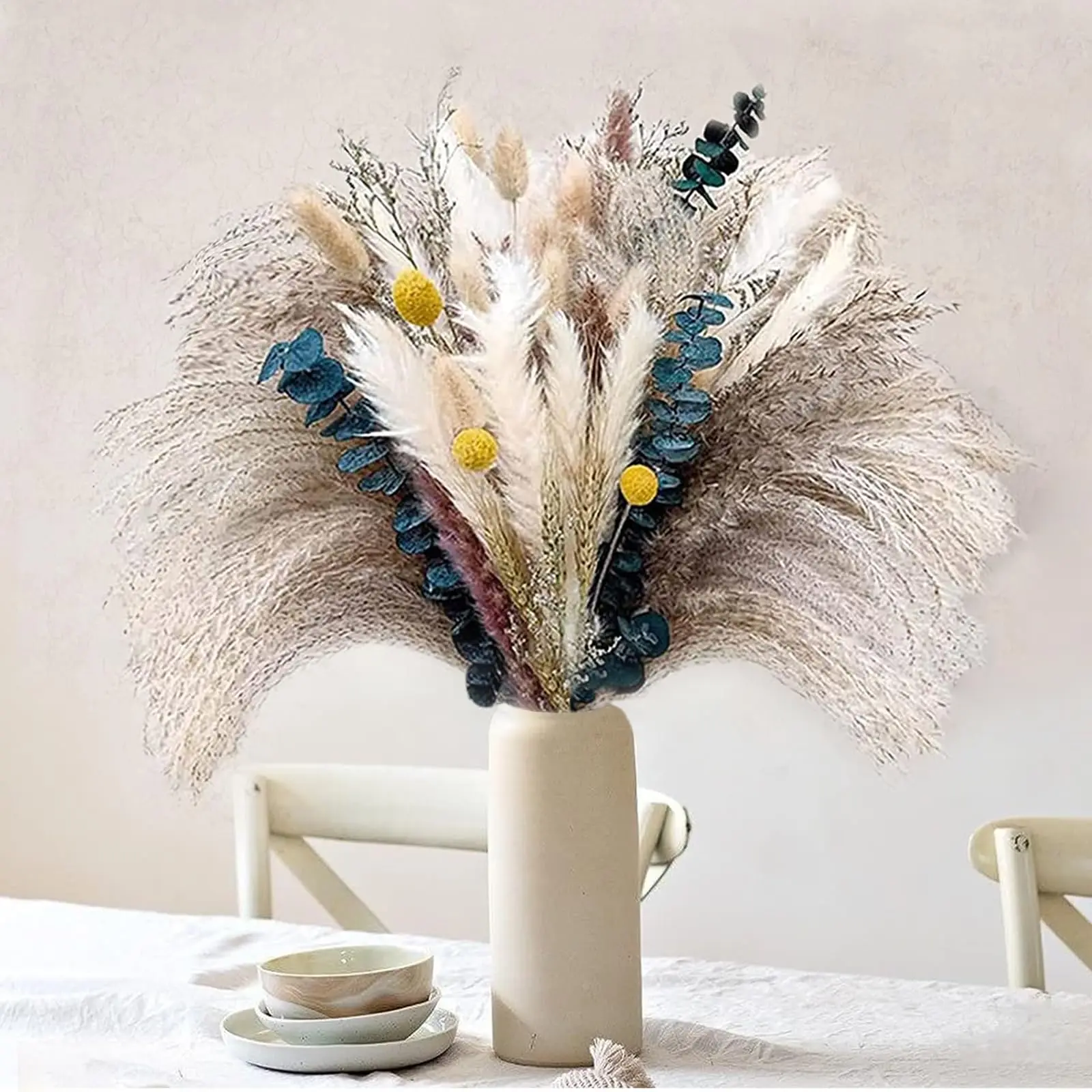 Dried Pampas Grass Natural Pompas, Boho Home Dried Flowers Bouquet Decoration,DIY Wedding Floral Arrangements and Bedroom
Dried Pampas Grass Natural Pompas, Boho Home Dried Flowers Bouquet Decoration,DIY Wedding Floral Arrangements and Bedroom