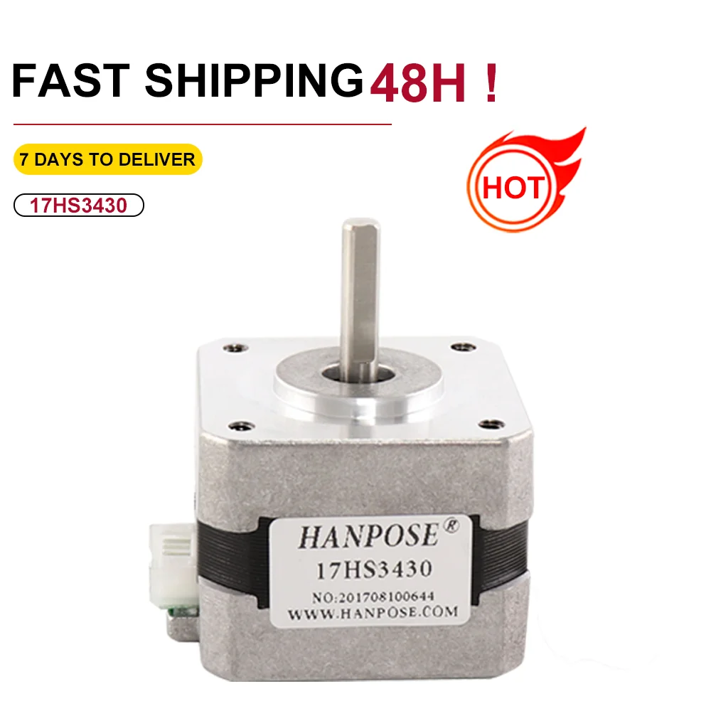 Nema17 Stepper Motor 42BYGH 0.4A 4-lead 28N.CM 17HS3430 42 Series motor For 3D Printer Monitor Equipment
Nema17 Stepper Motor 42BYGH 0.4A 4-lead 28N.CM 17HS3430 42 Series motor For 3D Printer Monitor Equipment