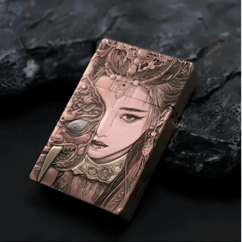 2025 Purple copper small heavy armor 3D relief inlaid fuel lighter, windproof grinding wheel lighter, cigarette accessories
2025 Purple copper small heavy armor 3D relief inlaid fuel lighter, windproof grinding wheel lighter, cigarette accessories