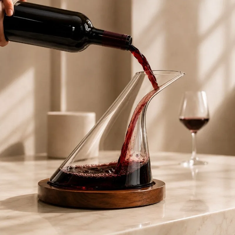Large Capacity Premium Glass Wine Decanter Creative Wine Pourer Decorative Bar Accessory For Restaurant Home Bar Use
Large Capacity Premium Glass Wine Decanter Creative Wine Pourer Decorative Bar Accessory For Restaurant Home Bar Use