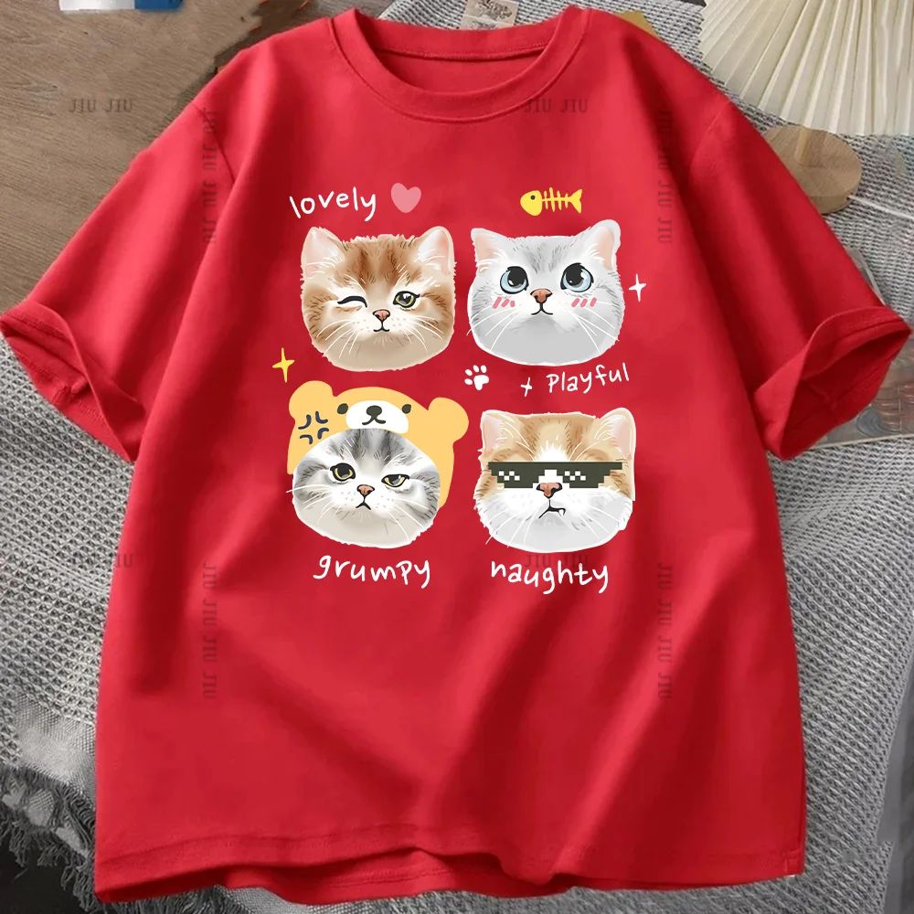 Cute Cat Cotton T-Shirts Animal Print Men Women Fashion Short Sleeve T Shirt Hip Hop Oversized Harajuku Tee Tops Unisex Clothing
Cute Cat Cotton T-Shirts Animal Print Men Women Fashion Short Sleeve T Shirt Hip Hop Oversized Harajuku Tee Tops Unisex Clothing