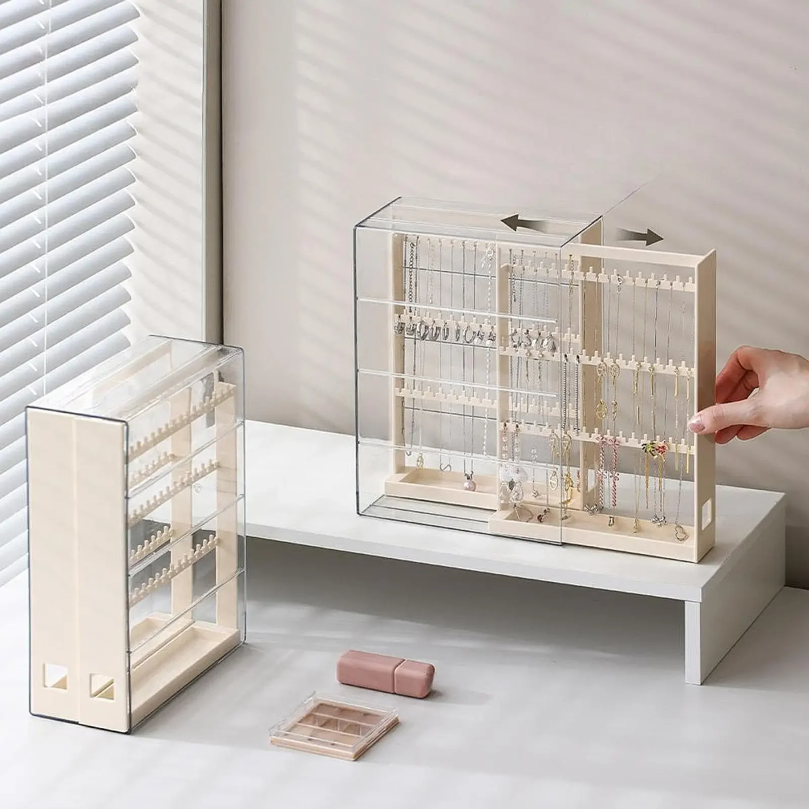 Коробка-органайзер для ювелирных изделий, пылезащитная настольная стойка для хранения ювелирных изделий, подвесной тип, ожерелья, браслеты, витрина, домашние коллекторы ювелирных изделий
Коробка-органайзер для ювелирных изделий, пылезащитная настольная стойка для хранения ювелирных изделий, подвесной тип, ожерелья, браслеты, витрина, домашние коллекторы ювелирных изделий