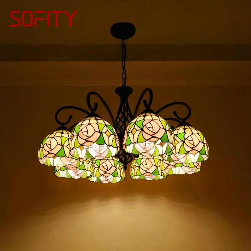 SOFITY Tiffany European Living Room PendantLamp Vintage Creative Color Glass restaurant Bedroom Hotel Chandelier
SOFITY Tiffany European Living Room PendantLamp Vintage Creative Color Glass restaurant Bedroom Hotel Chandelier