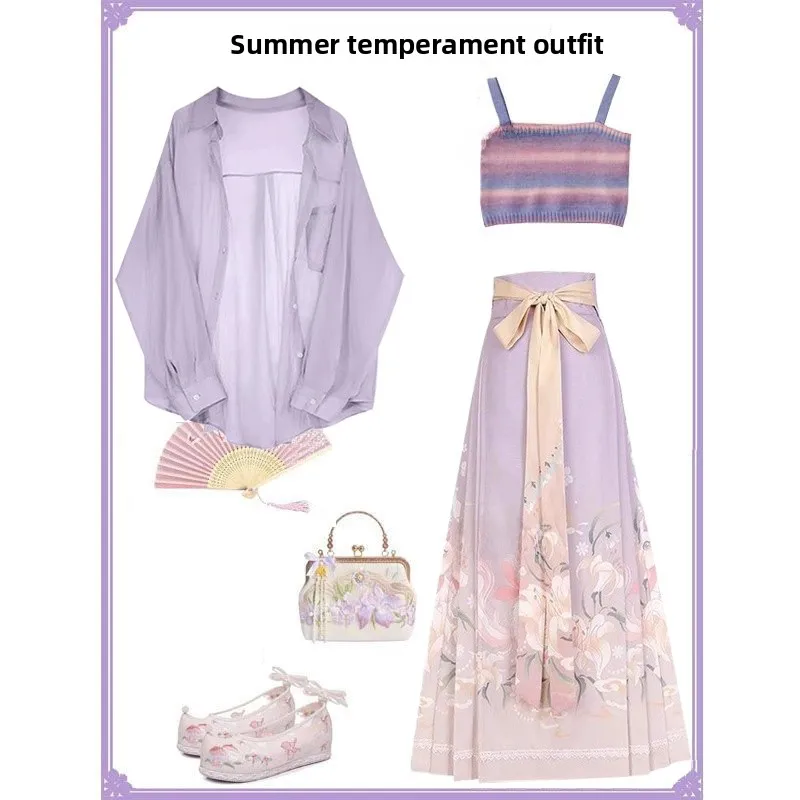 Ele, летний женский свободный шифоновый жилет, комплект для похудения, китайская юбка Hanfu Marcaise, футболка, ансамбль
Ele, летний женский свободный шифоновый жилет, комплект для похудения, китайская юбка Hanfu Marcaise, футболка, ансамбль