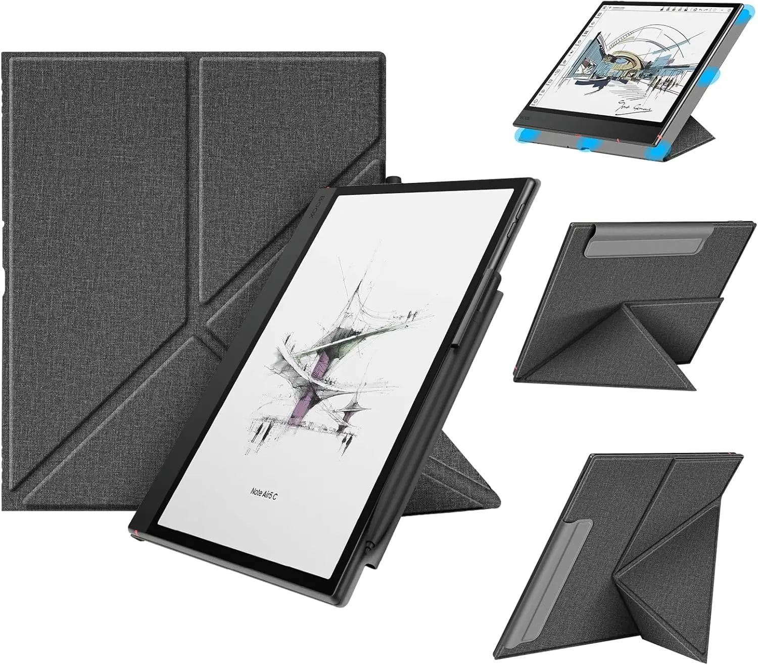 Case for 10.3" Boox Note Air4 C/Air3 C/Air3 B/W Tablet ePaper - Slim Lightweight Multi-Viewing Angles Stand Magnetic
Case for 10.3" Boox Note Air4 C/Air3 C/Air3 B/W Tablet ePaper - Slim Lightweight Multi-Viewing Angles Stand Magnetic