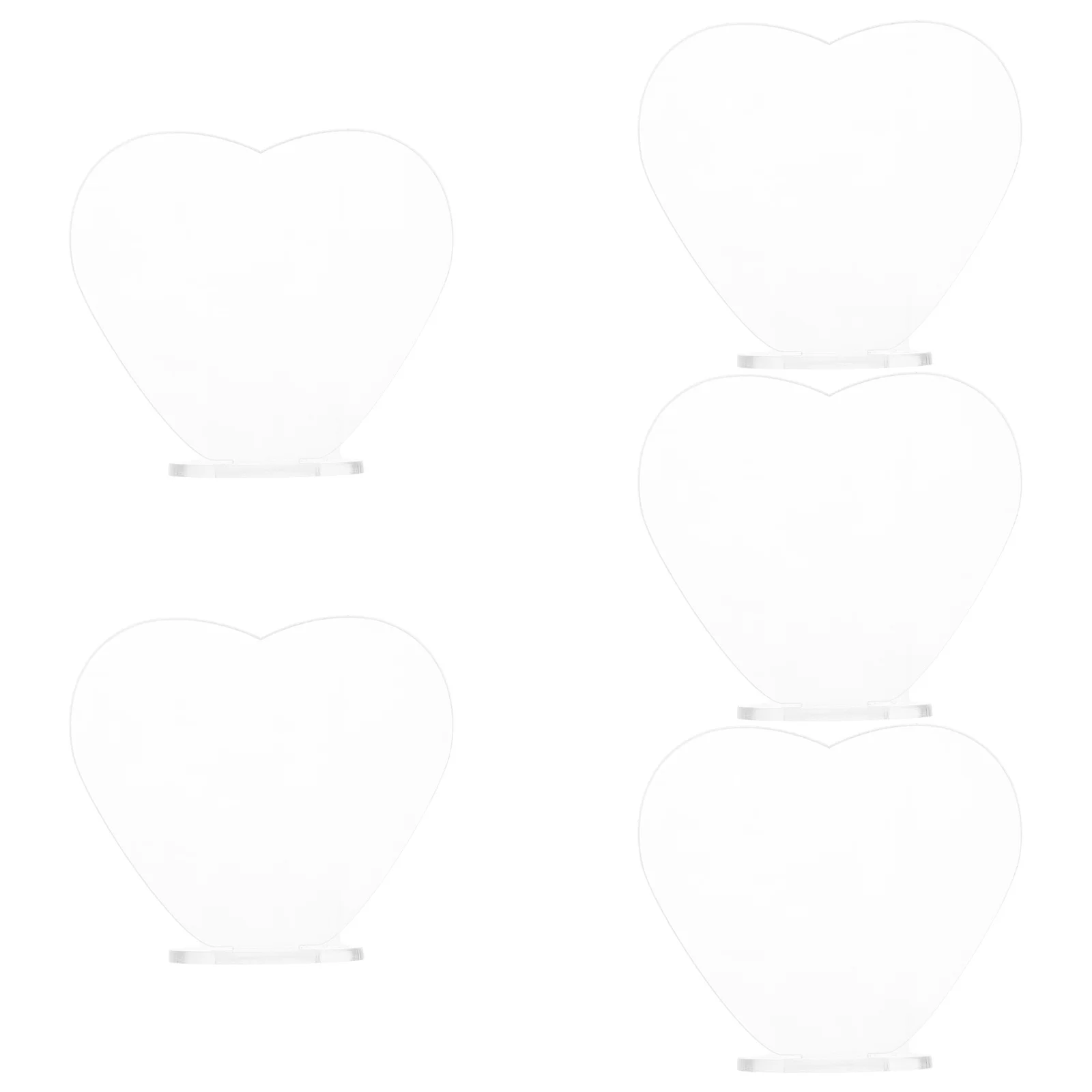 5Pcs Heart Shape Acrylic Clear Display Stand Transparent Picture Stand for Multi-Use Desktop Decoration Ornament 
5Pcs Heart Shape Acrylic Clear Display Stand Transparent Picture Stand for Multi-Use Desktop Decoration Ornament