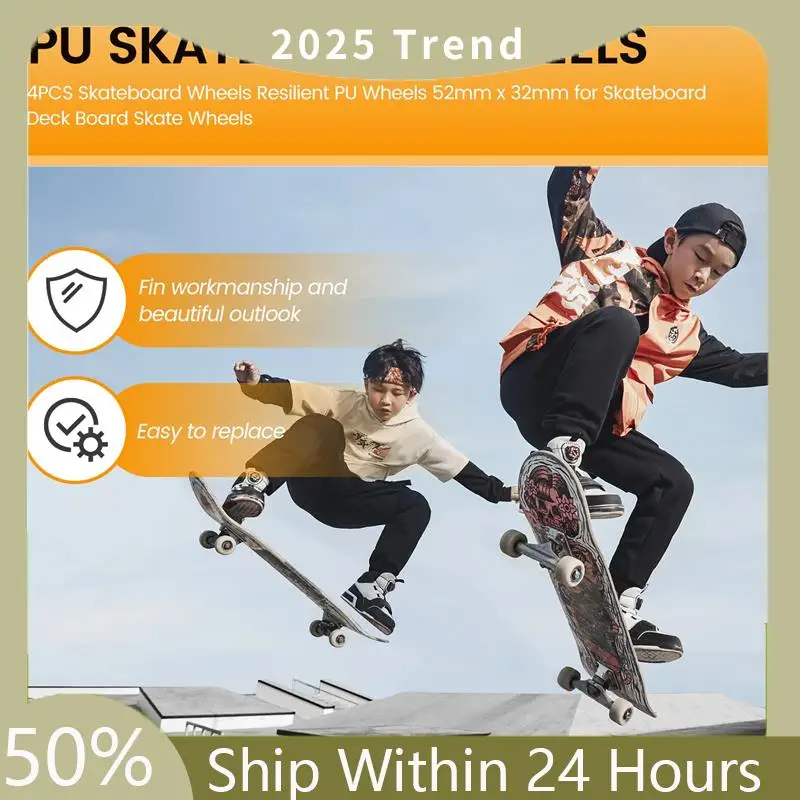 A35F New 4PCS Skateboard Wheels Resilient PU Wheels 52Mm X 32Mm For Skateboard Deck Board Skate Wheels
A35F New 4PCS Skateboard Wheels Resilient PU Wheels 52Mm X 32Mm For Skateboard Deck Board Skate Wheels