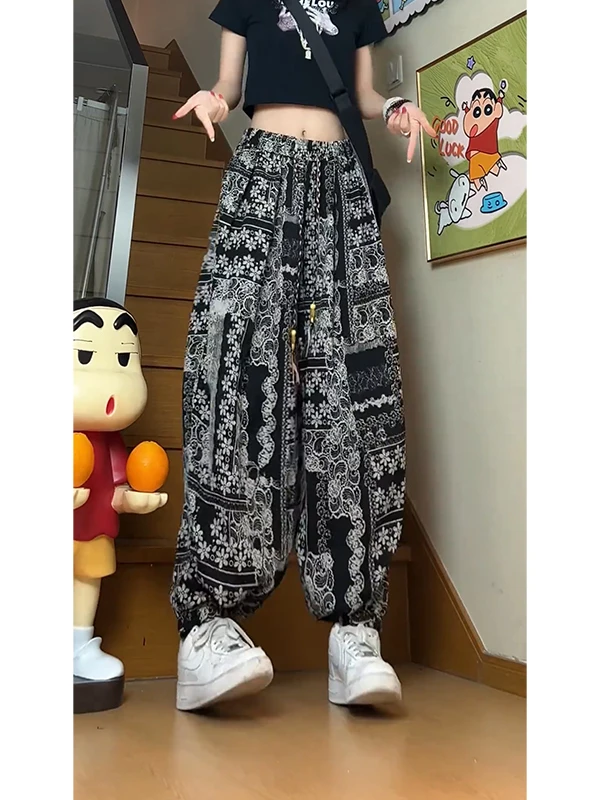 Новые китайские свободные широкие повседневные брюки, мужские летние брюки из тонкого ледяного шелка, свободные брюки с этническим принтом, удобные длинные брюки
Новые китайские свободные широкие повседневные брюки, мужские летние брюки из тонкого ледяного шелка, свободные брюки с этническим принтом, удобные длинные брюки