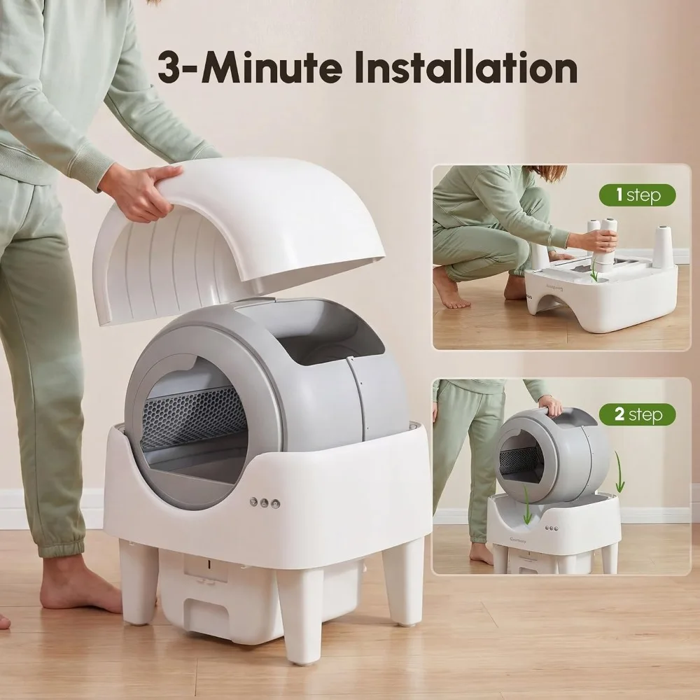 Large Capacity Automatic Self-Cleaning Cat Litter Box Robot, APP Control for Multiple Cats, Custom
Large Capacity Automatic Self-Cleaning Cat Litter Box Robot, APP Control for Multiple Cats, Custom