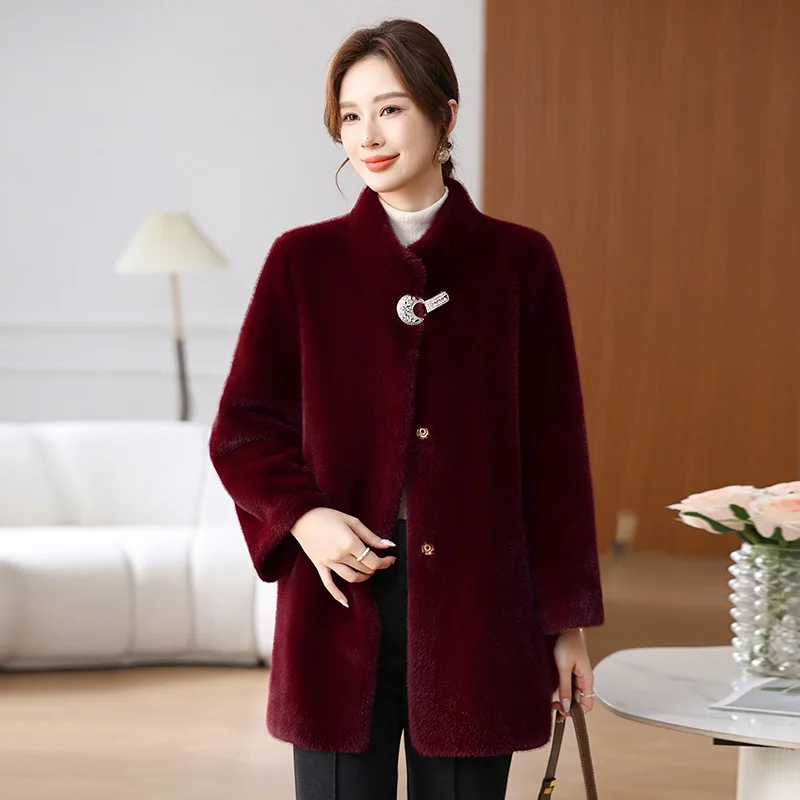Утепленное пальто из норкового бархата Ele Thiened: Зимняя мода для женщин среднего и старшего возраста, корейский стиль, свободный крой, кардиган
Утепленное пальто из норкового бархата Ele Thiened: Зимняя мода для женщин среднего и старшего возраста, корейский стиль, свободный крой, кардиган