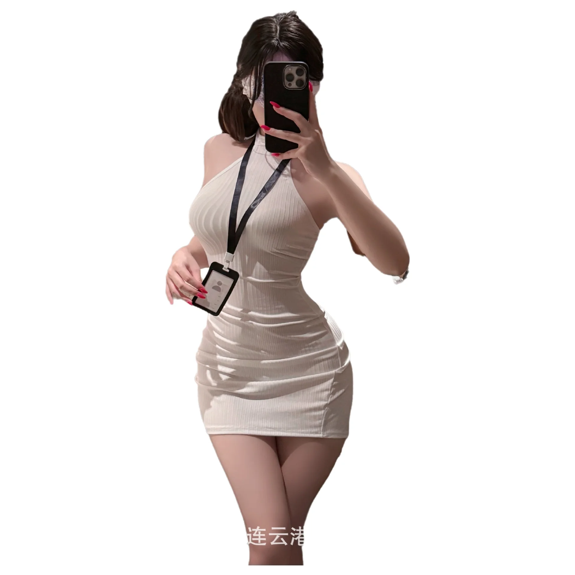 Sexy Night Secretary Butt-revealing Bodycon Dress Pure Desire Small-breasted Uniform Backless Deep V Sleeveless Dress Charm TRTQ
Sexy Night Secretary Butt-revealing Bodycon Dress Pure Desire Small-breasted Uniform Backless Deep V Sleeveless Dress Charm TRTQ