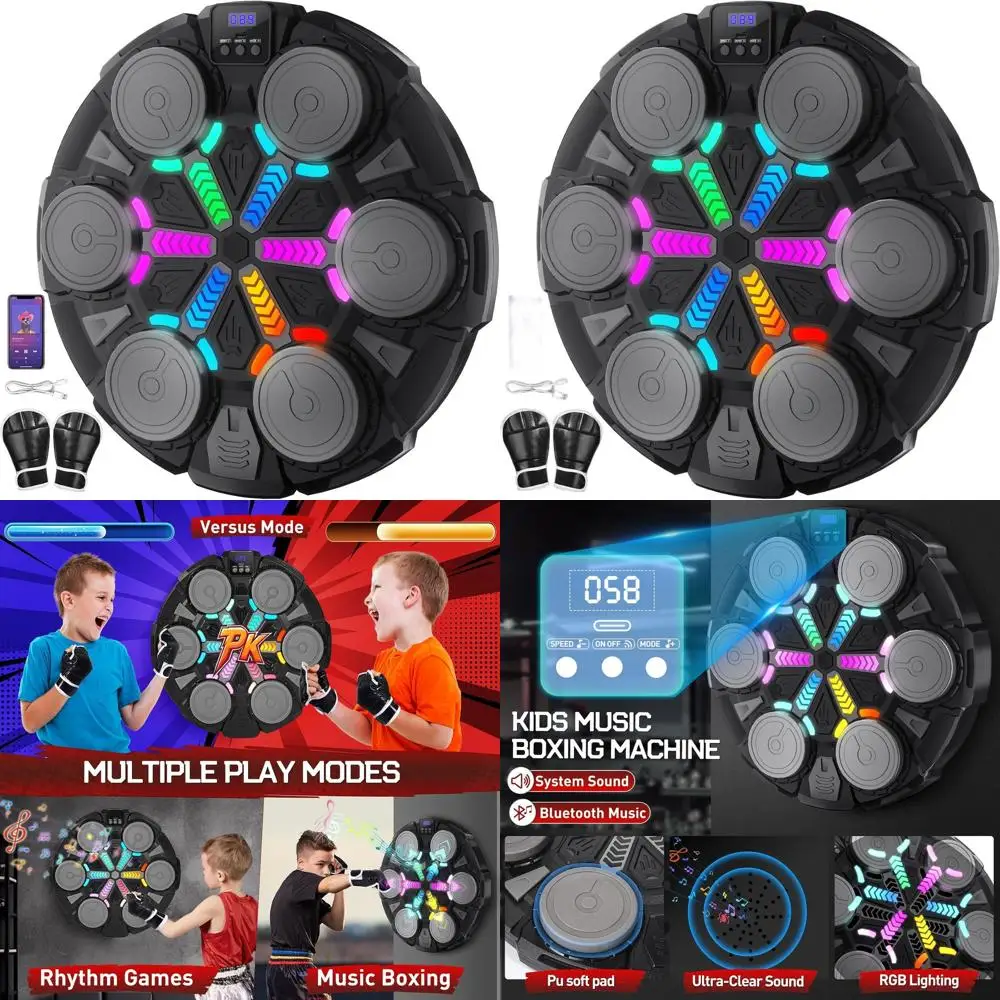Музыкальный боксерский тренажер 2025 года для взрослых и детей, умное Bluetooth-оборудование для тренировок по боксу с перчатками и ритмическими играми, настенный
Музыкальный боксерский тренажер 2025 года для взрослых и детей, умное Bluetooth-оборудование для тренировок по боксу с перчатками и ритмическими играми, настенный