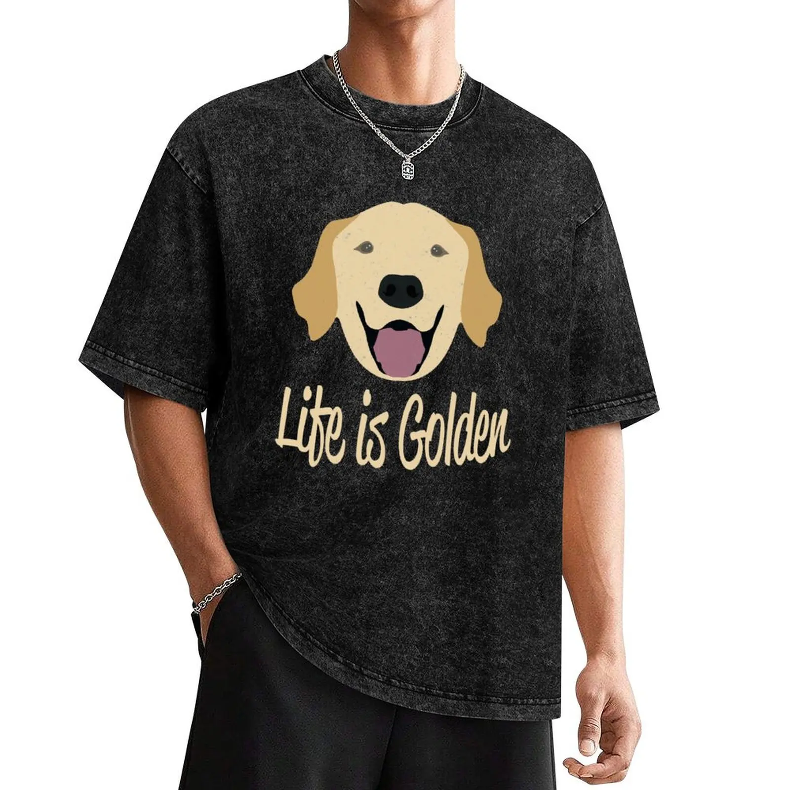 Life is Golden (Golden Retriever) T-Shirt graphic shirts oversized plain t shirts men
Life is Golden (Golden Retriever) T-Shirt graphic shirts oversized plain t shirts men