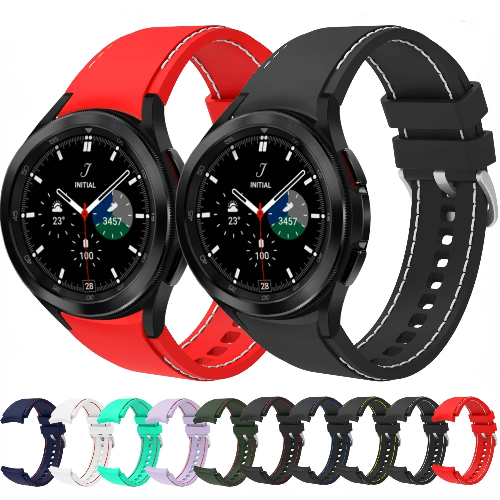 20mm Silicone Band For Samsung Galaxy Watch 4/5/6/7 44mm 40mm/Classic 47mm 43mm 46 42mm Dual-line Bracelet Watch 5 Pro 45mm Band
20mm Silicone Band For Samsung Galaxy Watch 4/5/6/7 44mm 40mm/Classic 47mm 43mm 46 42mm Dual-line Bracelet Watch 5 Pro 45mm Band