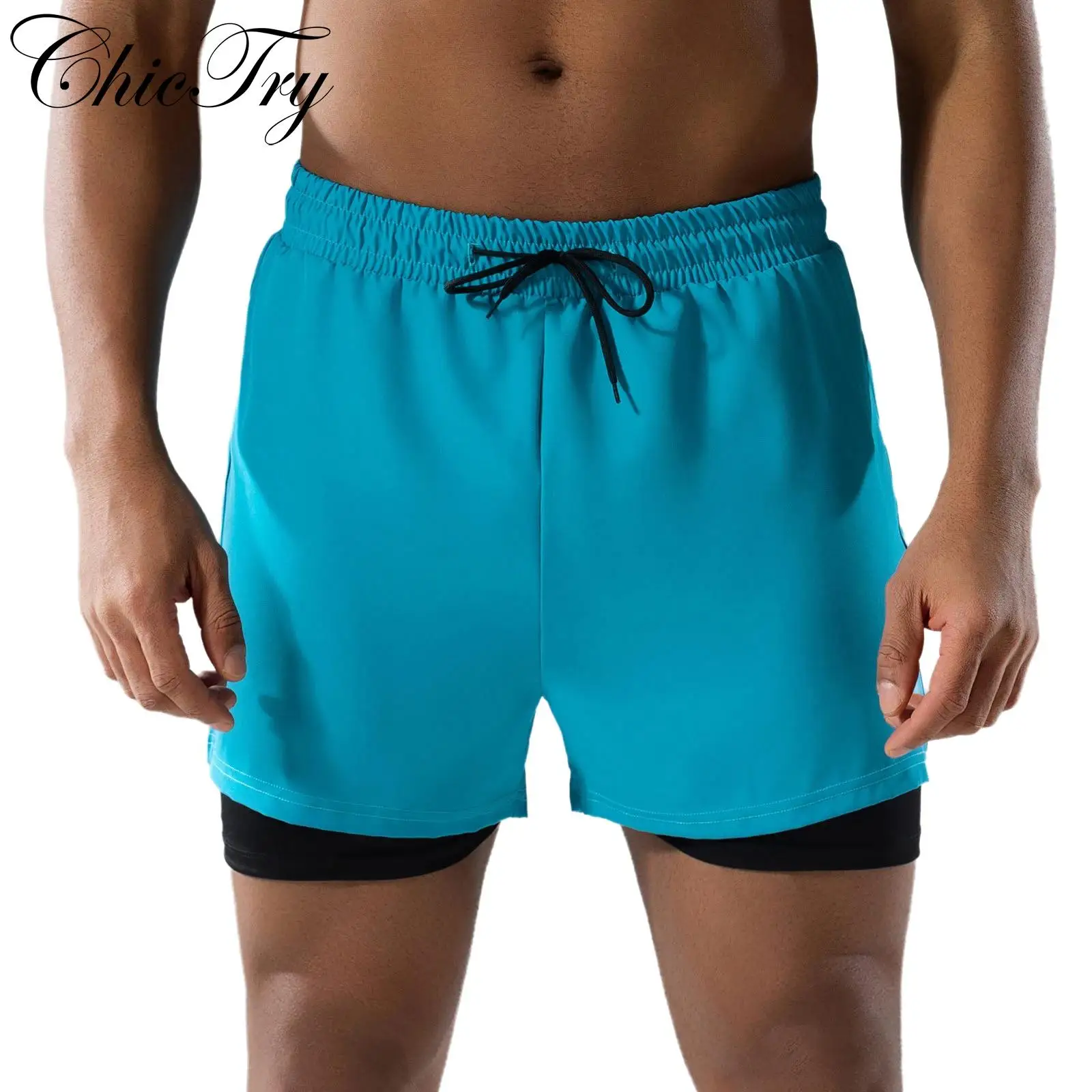Mens Swim Boxer Shorts 2 in 1 Double Layers Swim Trunk Elastic Waistband Drawstrings Beach Bottoms Casual Jogging Workout Shorts
Mens Swim Boxer Shorts 2 in 1 Double Layers Swim Trunk Elastic Waistband Drawstrings Beach Bottoms Casual Jogging Workout Shorts