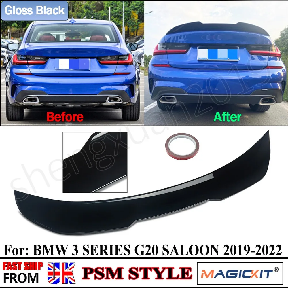 Gloss Black Rear Spoiler Wings For BMW 3 SERIES G20 G28 M340 M3 330e 2019 2020 2021 2022 PSM STYLE REAR BOOT SPOILER LIP WING 
Gloss Black Rear Spoiler Wings For BMW 3 SERIES G20 G28 M340 M3 330e 2019 2020 2021 2022 PSM STYLE REAR BOOT SPOILER LIP WING