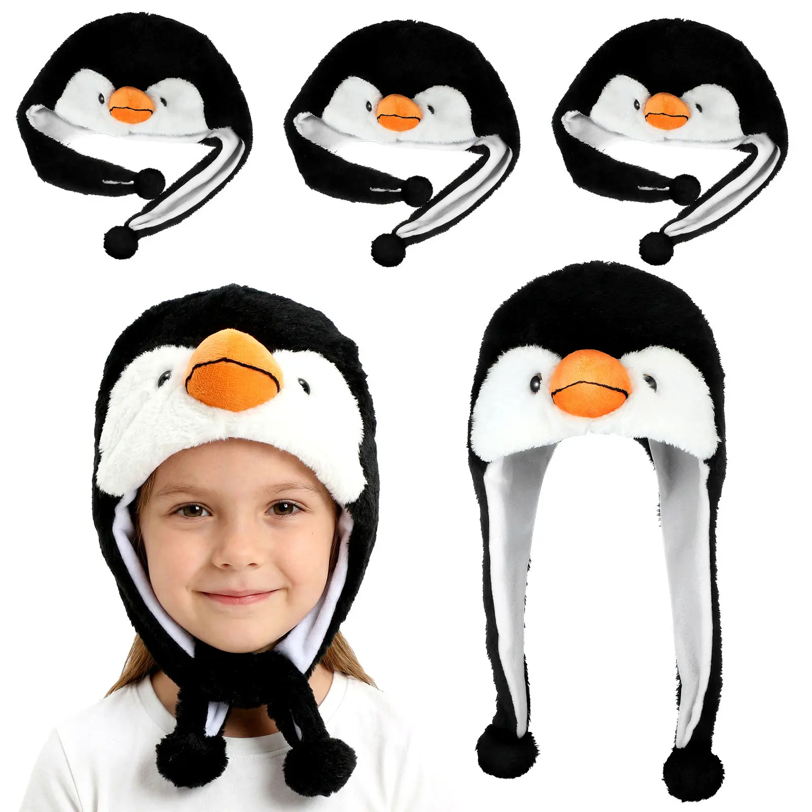 4Pcs Penguin Theme Hat Prop Stylish Ear Warmer for Festive Gathering Family Fun Decoration Penguin Hat Prop
4Pcs Penguin Theme Hat Prop Stylish Ear Warmer for Festive Gathering Family Fun Decoration Penguin Hat Prop