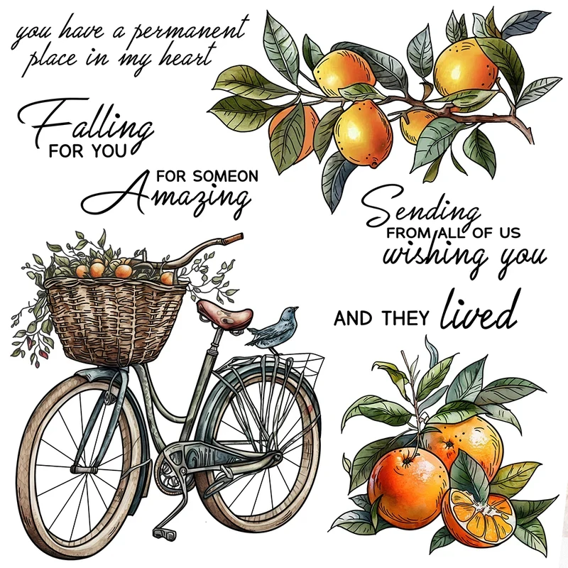Spring Day Bicycle And Oranges Cutting Dies Clear Stamps DIY Scrapbooking Metal Dies Silicone Stamps For Cards Decor
Spring Day Bicycle And Oranges Cutting Dies Clear Stamps DIY Scrapbooking Metal Dies Silicone Stamps For Cards Decor