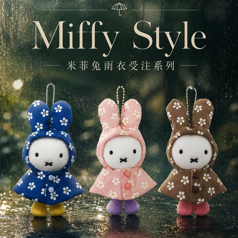 Miffy official Japanese limited edition rainy season raincoat limited edition series blue pink brown plush pendant gift
Miffy official Japanese limited edition rainy season raincoat limited edition series blue pink brown plush pendant gift