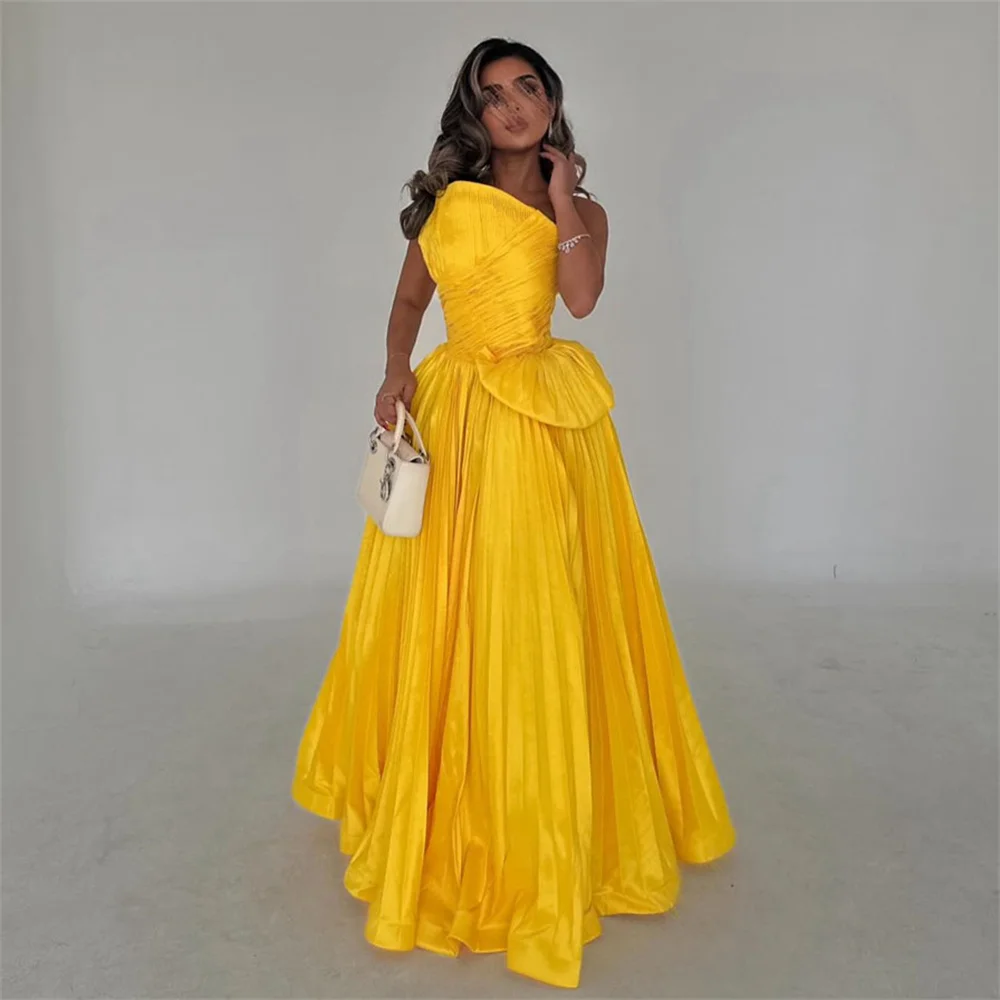 ROYET Vintage One Shoulder Sleeveless Pleat Formal Long Prom Gown Floor Length Sweep Train Elegant Long Ball Evening Dress
ROYET Vintage One Shoulder Sleeveless Pleat Formal Long Prom Gown Floor Length Sweep Train Elegant Long Ball Evening Dress