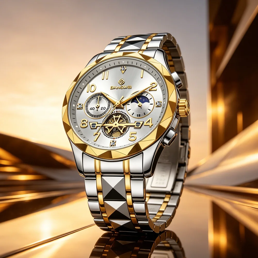 BANGWEI Man Wristwatch Waterproof Luminous Date Original Man Watch Luxury Stainless Steel Quartz Men's Watches Moon Phase
BANGWEI Man Wristwatch Waterproof Luminous Date Original Man Watch Luxury Stainless Steel Quartz Men's Watches Moon Phase
