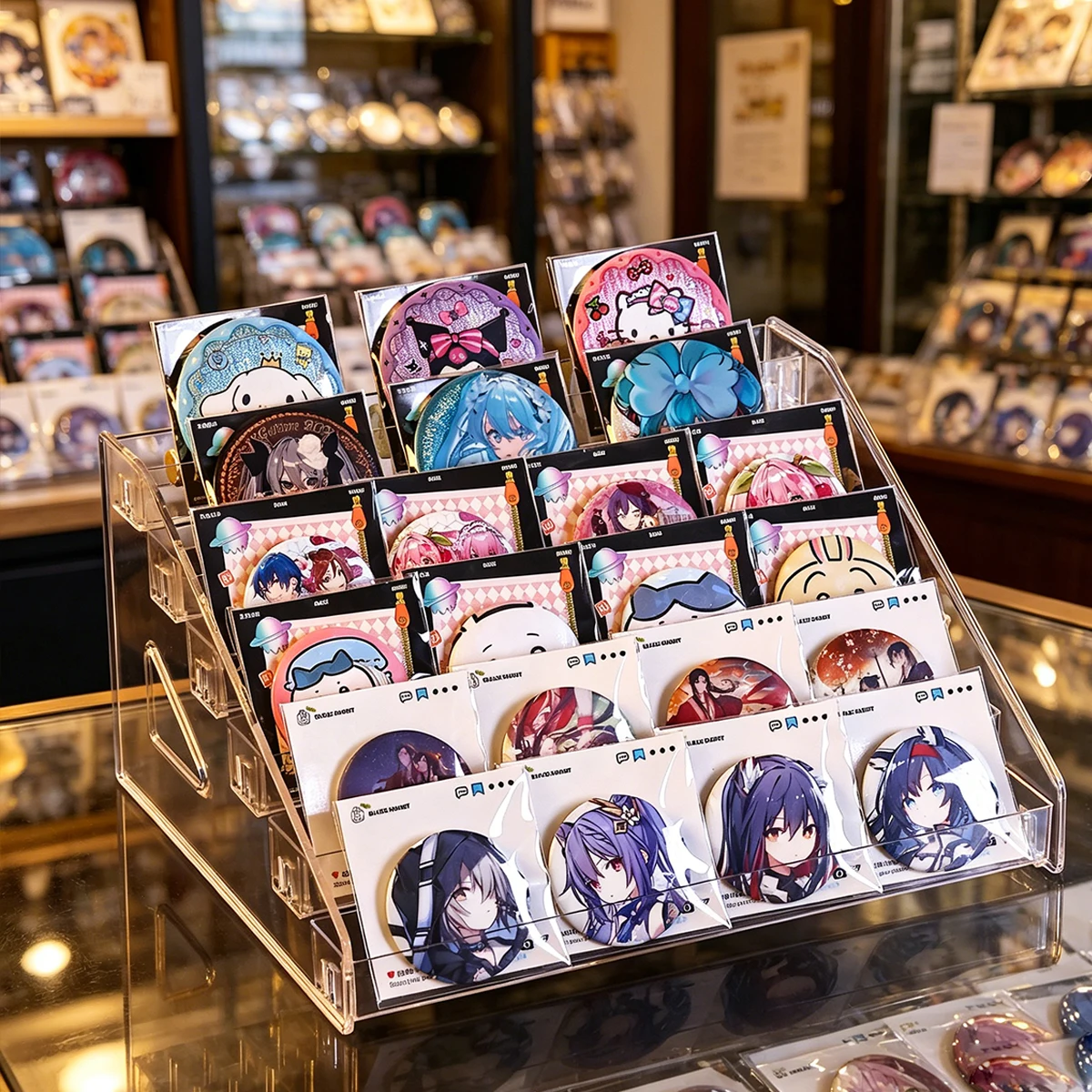 1pc multi-layer stepped acrylic badge display rack transparent jewelry storage rack store anime badges earrings collectibles
1pc multi-layer stepped acrylic badge display rack transparent jewelry storage rack store anime badges earrings collectibles