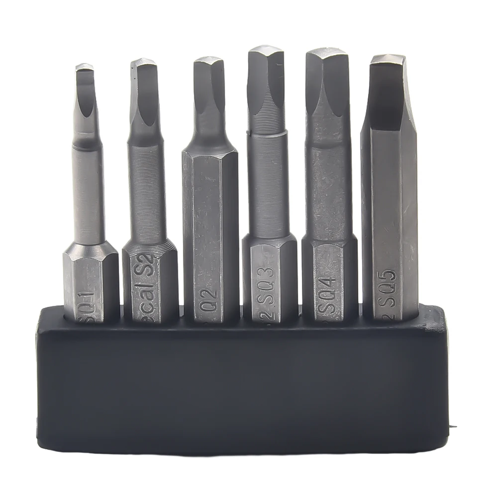 6pcs 50mm SQ1-SQ5 Magnetic Screwdriver Bits Square Head Hex Shank For Electric Drill Driver Repairing Tools Accessories
6pcs 50mm SQ1-SQ5 Magnetic Screwdriver Bits Square Head Hex Shank For Electric Drill Driver Repairing Tools Accessories