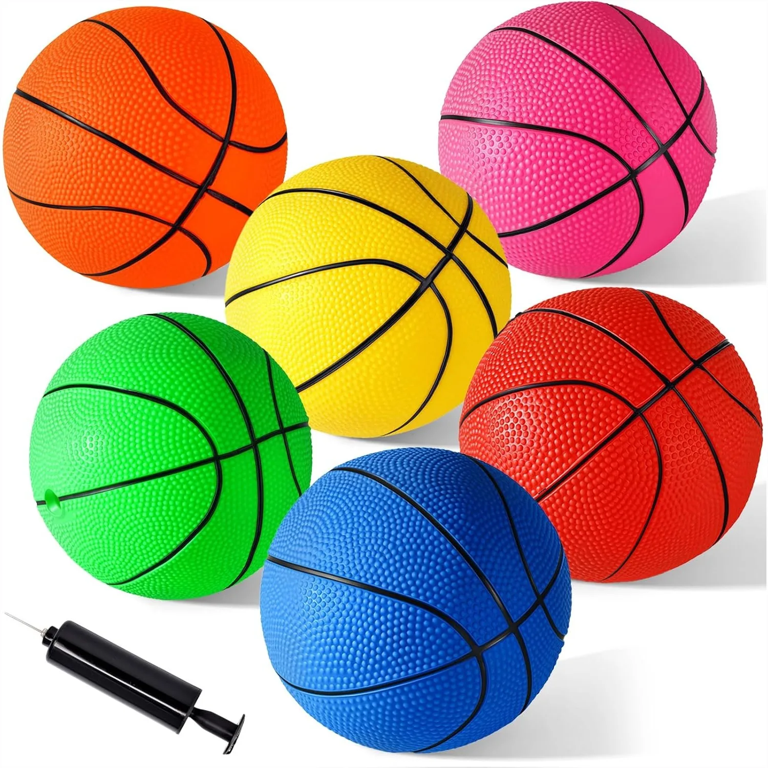 Mini Basketball Set with Pump - 6PCS 6.3 Inch Playground Balls for Kids Indoor Outdoor Fun
Mini Basketball Set with Pump - 6PCS 6.3 Inch Playground Balls for Kids Indoor Outdoor Fun