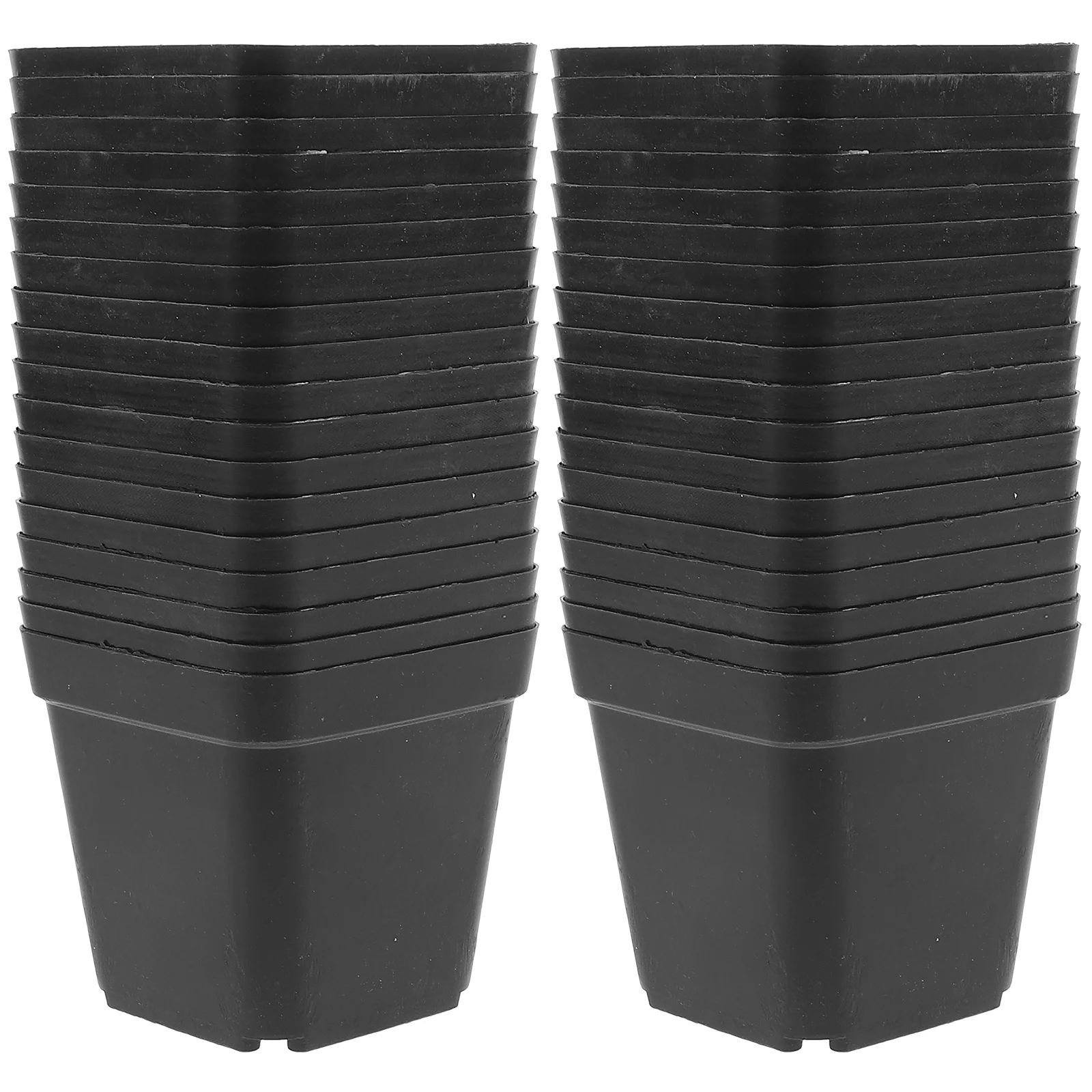 100pcs Plastic Small Flowerpots Square Planters Mini Succulent Pot without Plates for Cactus Bonsai (Black)
100pcs Plastic Small Flowerpots Square Planters Mini Succulent Pot without Plates for Cactus Bonsai (Black)