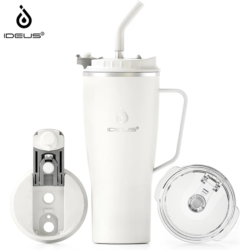 Вакуумная чашка для кофе ideus из нержавеющей стали 947 мл, чашка для воды с ручкой и соломинкой, герметичная, подходит для автомобильных подстаканников и путешествий.
Вакуумная чашка для кофе ideus из нержавеющей стали 947 мл, чашка для воды с ручкой и соломинкой, герметичная, подходит для автомобильных подстаканников и путешествий.