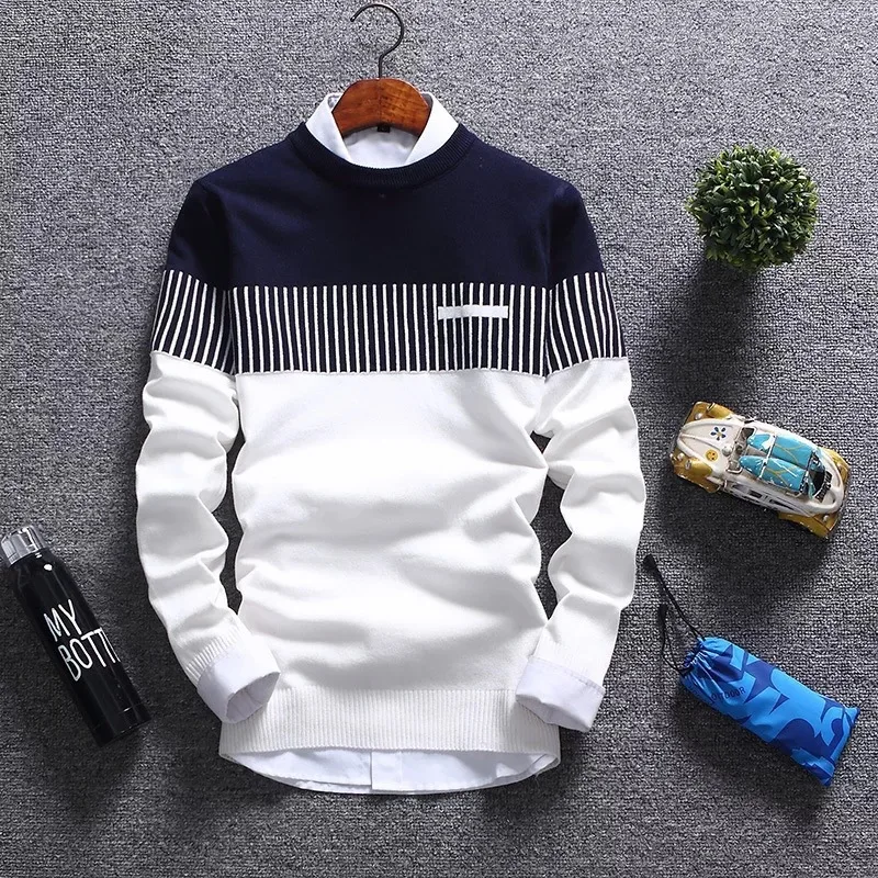 Sweater Korean Trend Men's Round Neck Slim Sweater Men's Knitted Bottoming Shirt Pullover
Sweater Korean Trend Men's Round Neck Slim Sweater Men's Knitted Bottoming Shirt Pullover