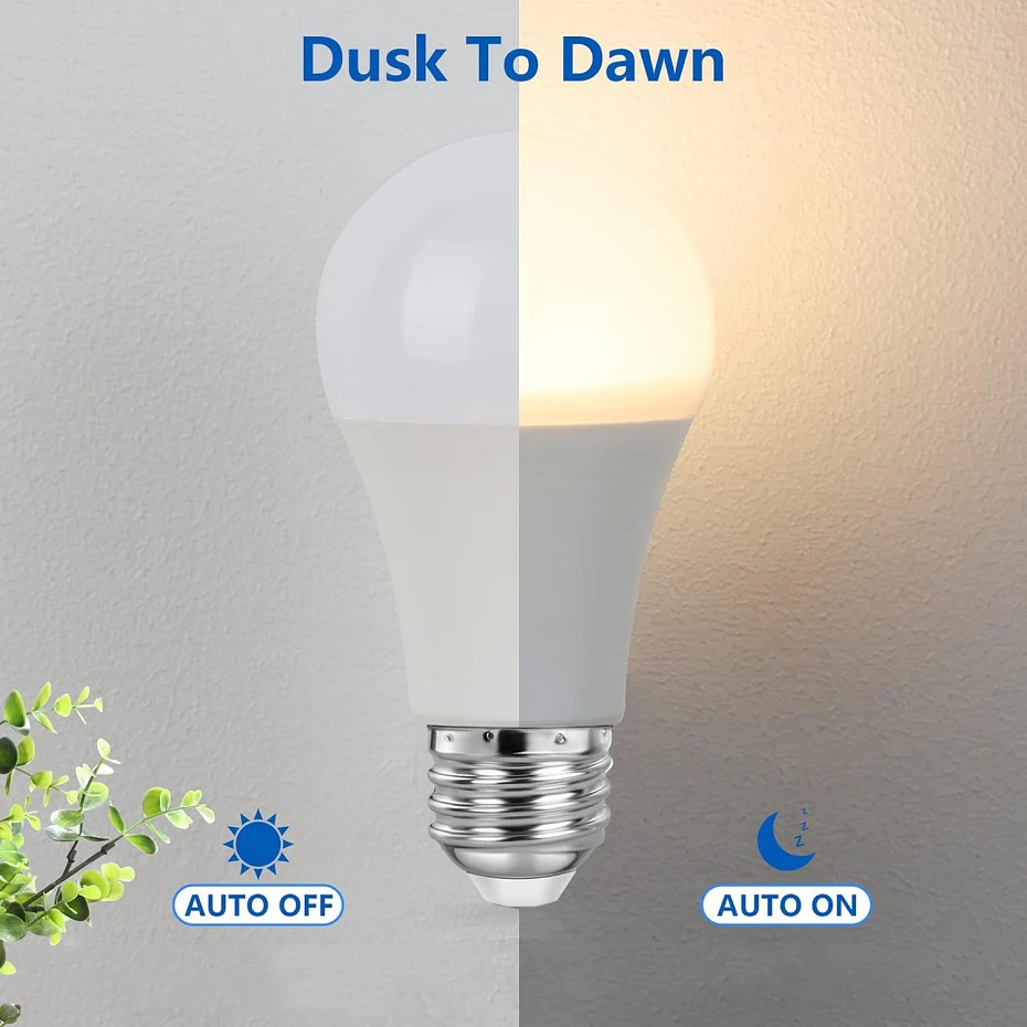 LED Sensor Light E27 Dusk to Dawn Bulb Lamp 9W 12W 15W Day Night Lights Bulb Auto ON/OFF For Home Porch Garage Garden Lighting
LED Sensor Light E27 Dusk to Dawn Bulb Lamp 9W 12W 15W Day Night Lights Bulb Auto ON/OFF For Home Porch Garage Garden Lighting
