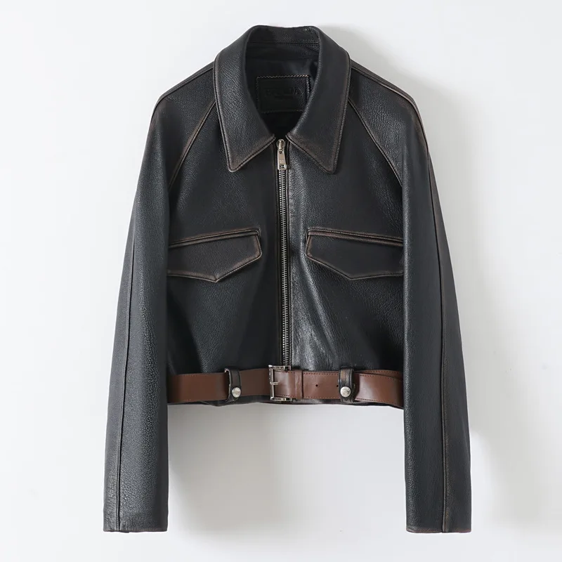 2024 Autumn New Style Old Rubbed Leather Lapel Zipper Jacket Retro Casual Coat E67
2024 Autumn New Style Old Rubbed Leather Lapel Zipper Jacket Retro Casual Coat E67
