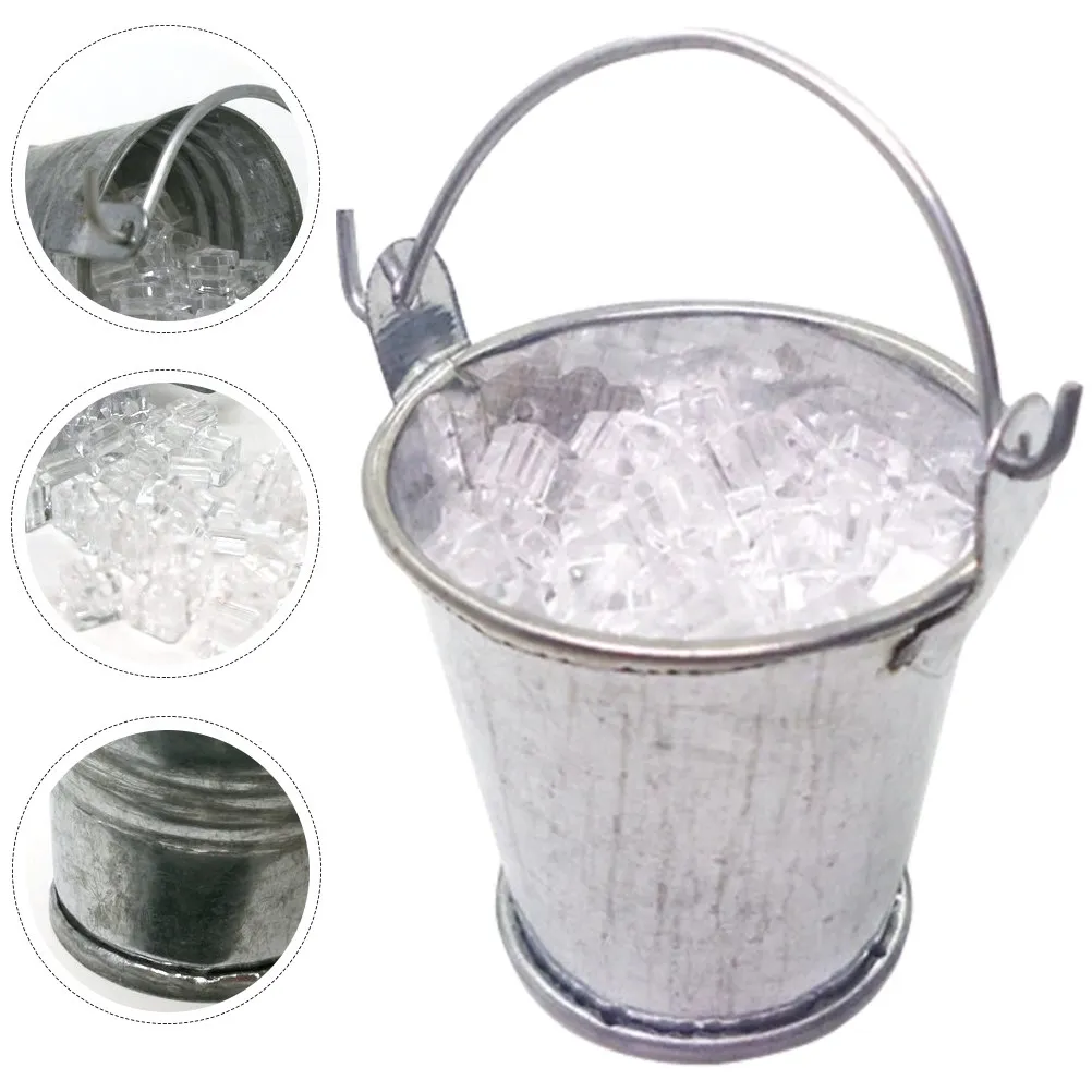 1Set Mini Ice Pail Simulated Ice Container Small Iron Bucket Decoration for Mini House Bar Accessories Miniature Home Adornments
1Set Mini Ice Pail Simulated Ice Container Small Iron Bucket Decoration for Mini House Bar Accessories Miniature Home Adornments