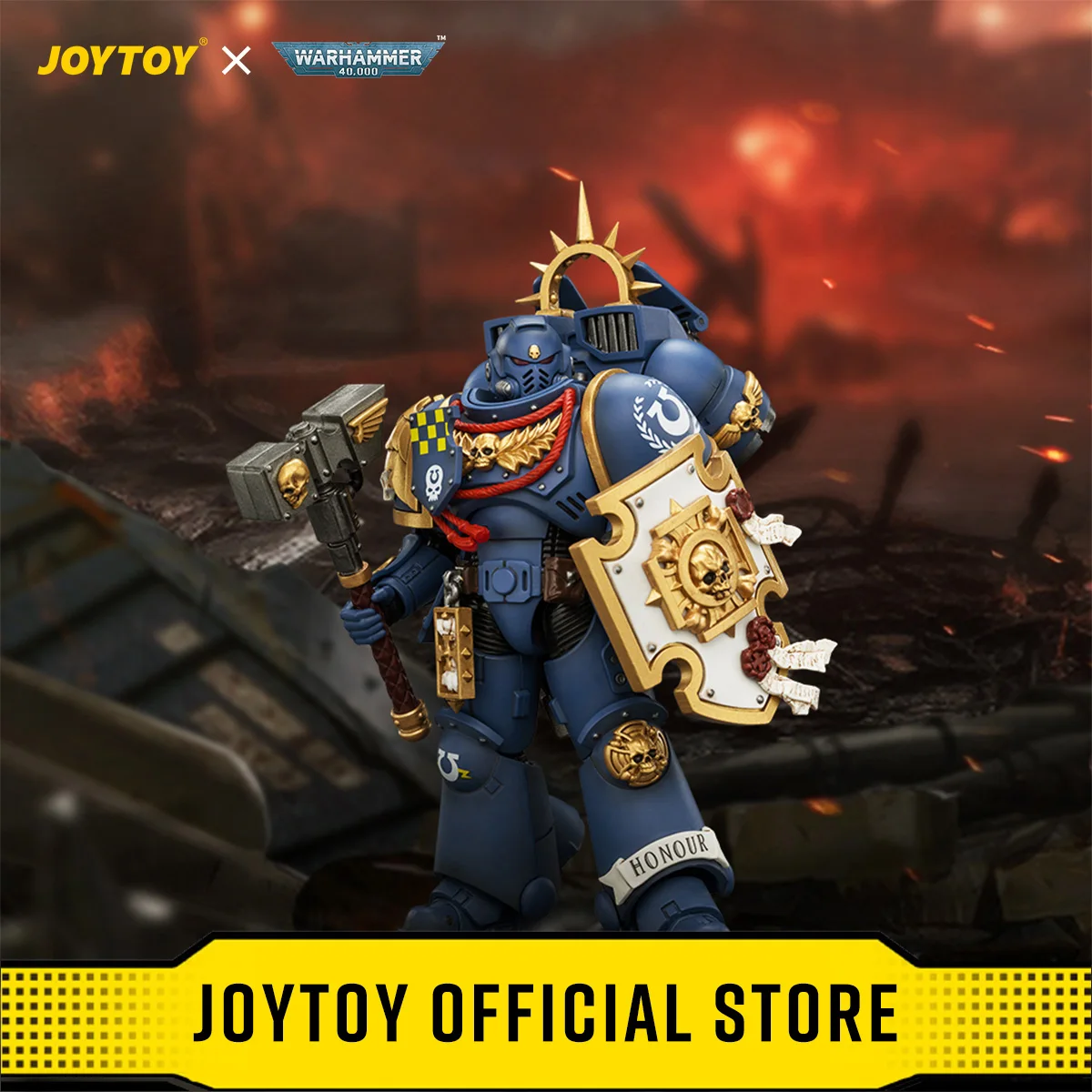 JOYTOY Warhammer 40,000 1/18 Action Figures Ultramarines Captain with Jump Pack and Relic Shield
JOYTOY Warhammer 40,000 1/18 Action Figures Ultramarines Captain with Jump Pack and Relic Shield