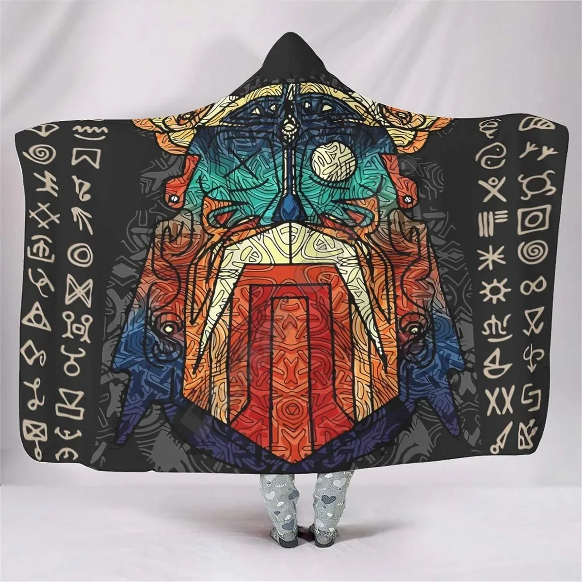 Viking Tattoo Breathable Hooded Blanket 3D Printed Wearable Blanket Adults kids Blanket
Viking Tattoo Breathable Hooded Blanket 3D Printed Wearable Blanket Adults kids Blanket