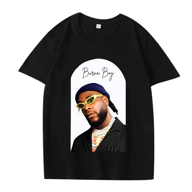 Rapper Burna boy graphic T Shirts men women Oversized 100% Cotton streetwear fashion short sleeve Summer loose print Unisex tee
Rapper Burna boy graphic T Shirts men women Oversized 100% Cotton streetwear fashion short sleeve Summer loose print Unisex tee