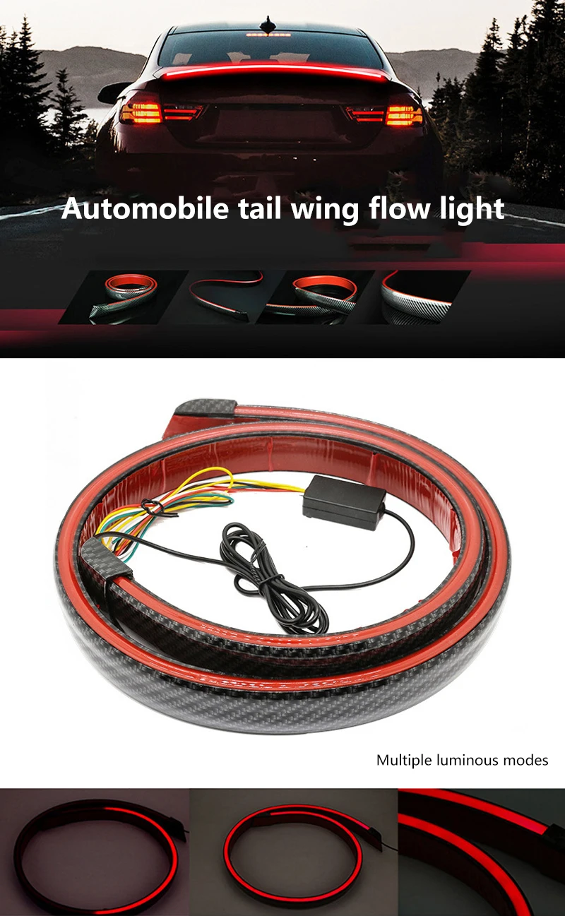 180cm Auto High Mount Brake Stop Lights Car Styling Accessories Additional Brake Lamp Warning Turn Signal LED Strips Waterproof
180cm Auto High Mount Brake Stop Lights Car Styling Accessories Additional Brake Lamp Warning Turn Signal LED Strips Waterproof