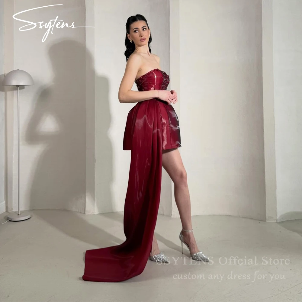Короткое атласное платье SSYTENS без бретелек, бордовое, сексуальное, для выпускного вечера, коктейльное, с бисером, мини-платье для вечеринок, женское, на заказ
Короткое атласное платье SSYTENS без бретелек, бордовое, сексуальное, для выпускного вечера, коктейльное, с бисером, мини-платье для вечеринок, женское, на заказ
