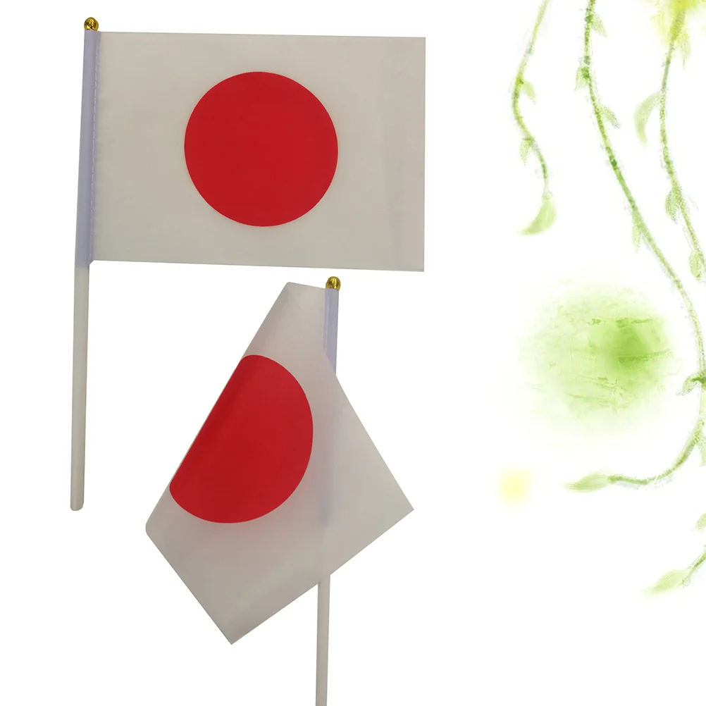 100Pcs Japan Hand Held Stick Flags Bright Polyester Plastic Durable Portable Party Classroom Festival Garden Country Banners
100Pcs Japan Hand Held Stick Flags Bright Polyester Plastic Durable Portable Party Classroom Festival Garden Country Banners