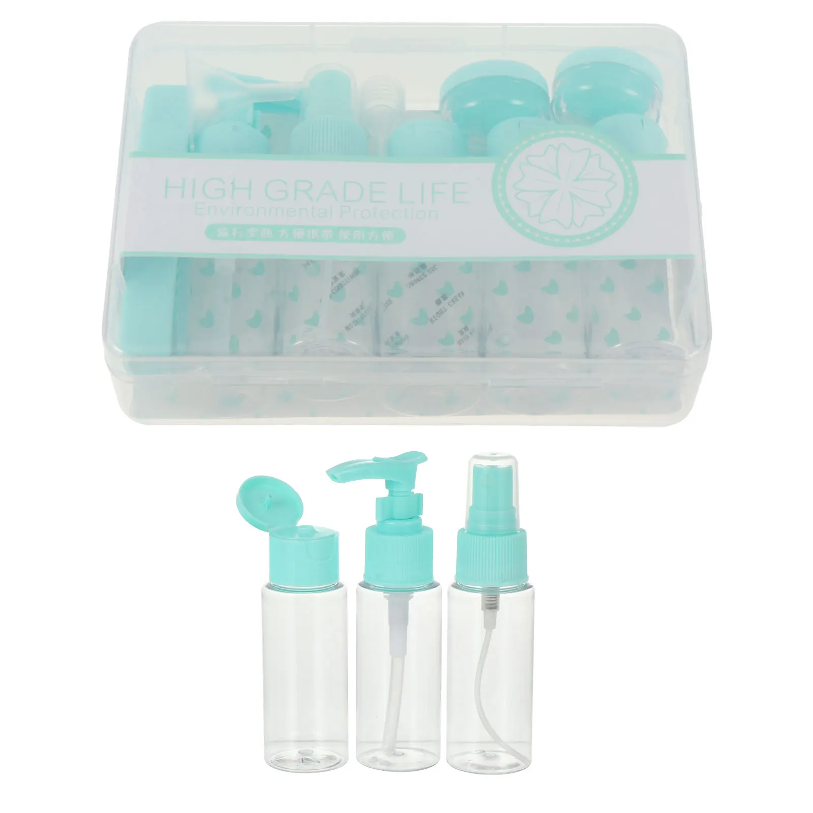 Pet Refillable Bottles Travel Toiletries Empty Containers Portable Spray Lotion Dispenser Sub packaging Bottle Set Leak
Pet Refillable Bottles Travel Toiletries Empty Containers Portable Spray Lotion Dispenser Sub packaging Bottle Set Leak