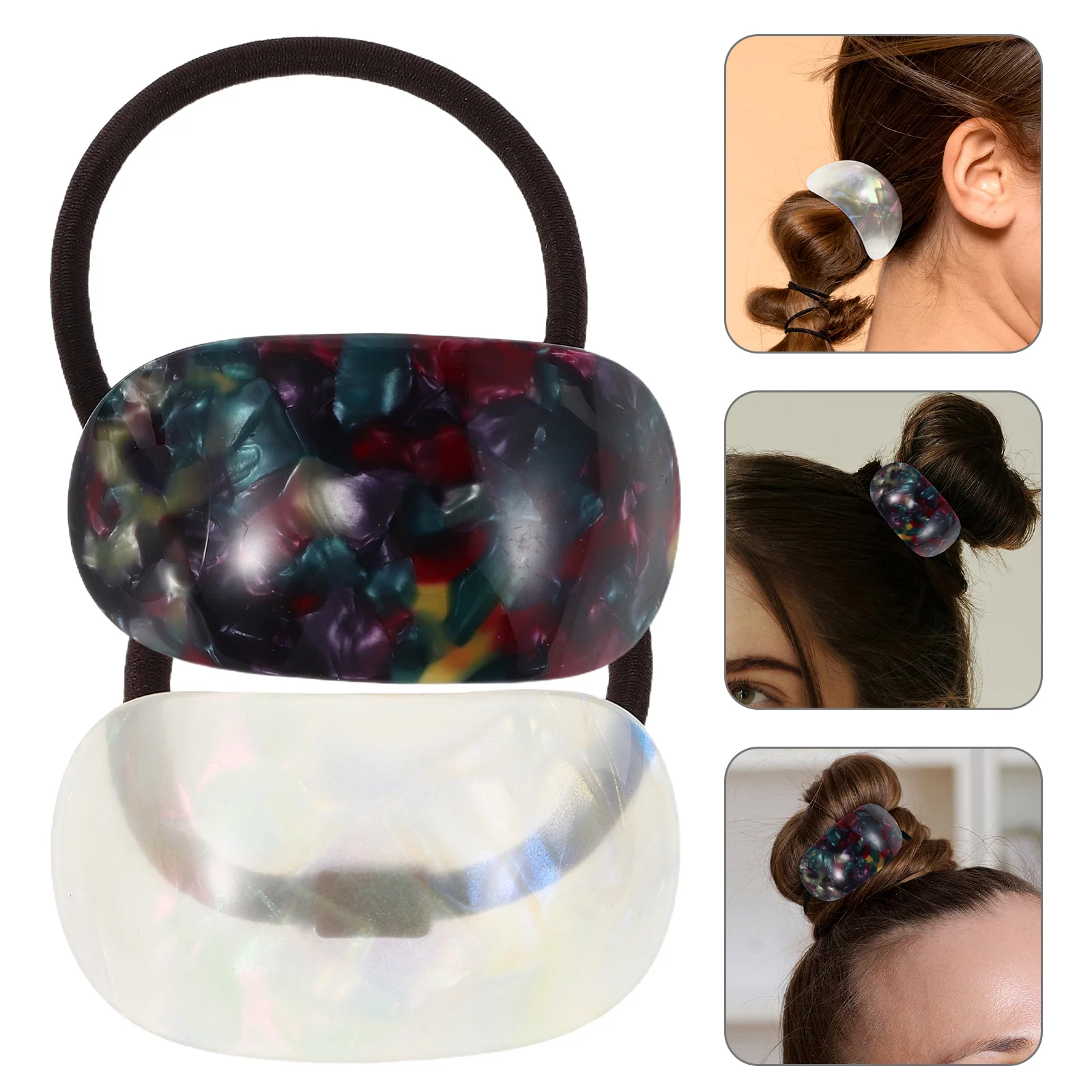 2pcs High Ponytail Holder Rope U-Shaped Elastic Hair Cuff Scrunchies For Women Bungee Hair Ties Styling Accessories Decorative
2pcs High Ponytail Holder Rope U-Shaped Elastic Hair Cuff Scrunchies For Women Bungee Hair Ties Styling Accessories Decorative